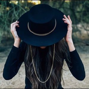 black hat w gold detailing